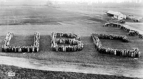 Image of people forming the letters UBC