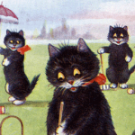 cats playing croquet