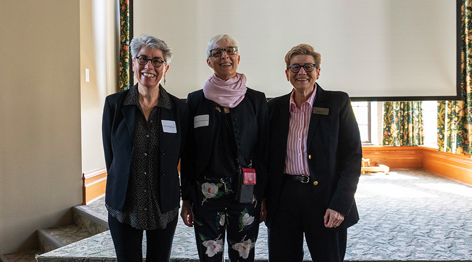 Left to right: Sabina Magliocco, Aleteia Greenwood, and Dr. Susan E. Parker.