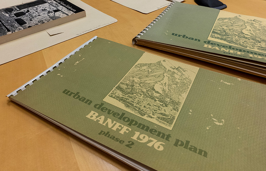 One of two copies of the Urban Development Plan Banff 1976 Phase 2 booklet created by Community Planning Consultants Ltd. 1976.